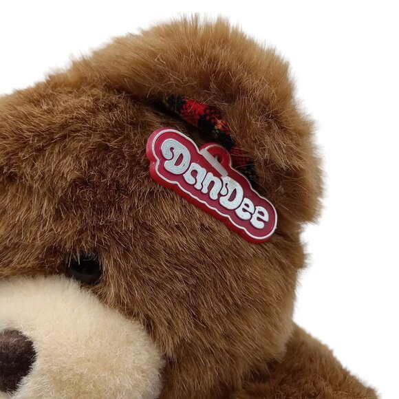 DanDee Special Touch Plush Teddy Bear With Tartan Plaid Scarf Ears Hands Feet - Picture 4 of 12